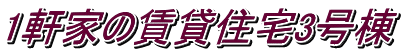 1軒家の賃貸住宅3号棟